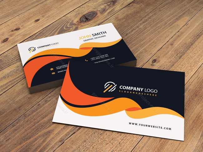 طرح لایه باز کارت ویزیت شرکتی با فرمت psd