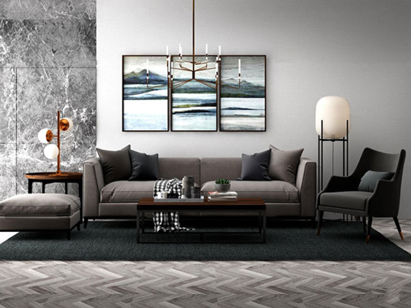 سکانس آماده اتاق نشیمن برای 3dmax