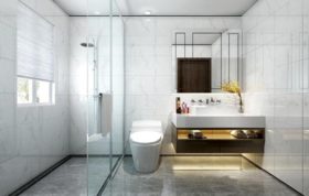 مدل سه بعدی حمام و دستشویی ۳dmax
