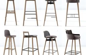 مدل سه بعدی رایگان صندلی چوبی 3dmax