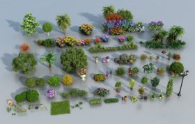 مجموعه آبجکت سه بعدی گیاهان برای ۳dmax