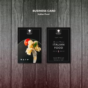 دانلود کارت ویزیت مناسب رستوران ایتالیایی