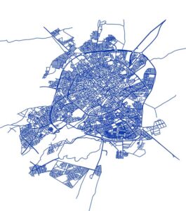 شیپ فایل معابر شهر اردبیل (GIS)