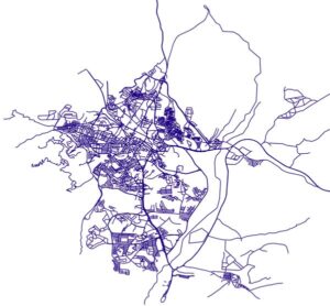 شیپ فایل معابر شهر سنندج (GIS)