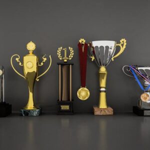آبجکت مدل سه بعدی جام و مدال طلا برای ۳dmax