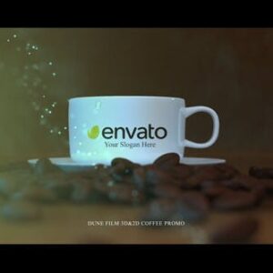 پروژه افترافکت لوگوی تبلیغاتی فنجان قهوه