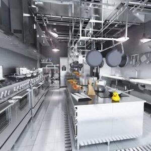 دانلود مدل سه بعدی آشپزخانه رستوران برای ۳dmax