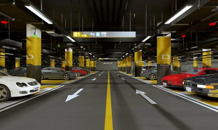 مدل سه بعدی پارکینگ فروشگاه مدرن برای 3dmax