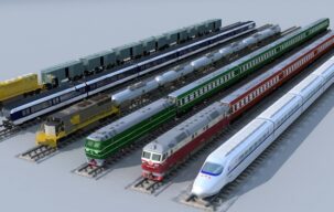 مدل سه بعدی قطار مدرن برای تری دی مکس