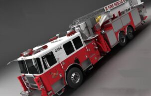 مدل سه بعدی ماشین آتش نشانی برای تری دی مکس