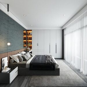 طراحی داخلی اتاق خواب مدرن برای اسکچاپ