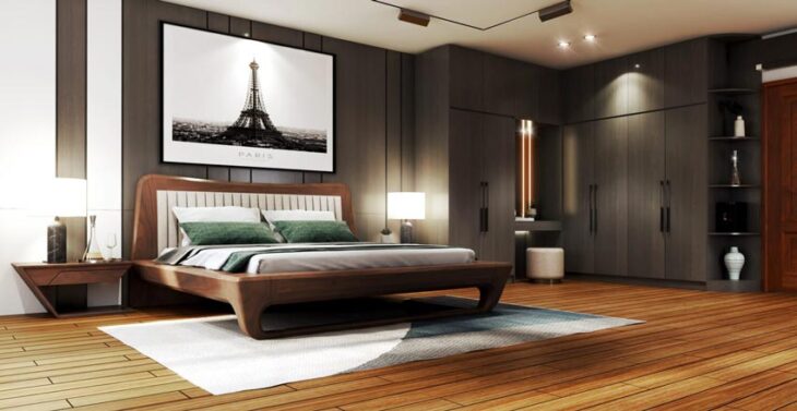 مدل داخلی اتاق خواب سبک مدرن اسکچاپ