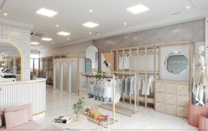 مدل داخلی فروشگاه مد و لباس برای اسکچاپ
