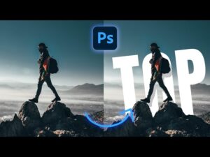 نحوه قرار دادن متن پشت عکس در فتوشاپ