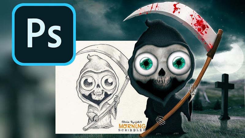 آموزش تبدیل نقاشی به واقعیت در فتوشاپ