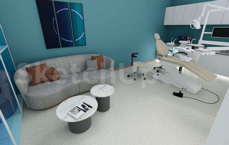 مدل داخلی مرکز دندانپزشکی برای اسکچاپ