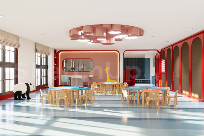دانلود مدل سه بعدی کلاس پیش دبستانی برای SketchUp